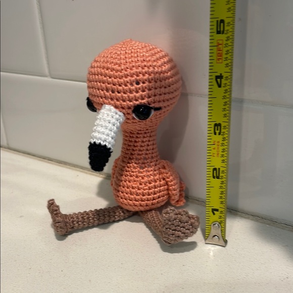 Handcrafted Flamingo Decor Amigurui Crochet Figure - Picture 11 of 12